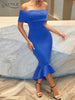 Adyce Summer Evening Maxi Mermaid Dress Women Elegant Off Shoulder Slash Neck Celebrity Runway Party Club Dress Vestidos