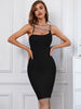 Adyce Mini Night Club Black Bodycon Bandage Dress Summer Women's Spaghetti Strap Diamonds Tassel Evening Celebrity Party Dresses