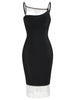 Adyce Mini Night Club Black Bodycon Bandage Dress Summer Women's Spaghetti Strap Diamonds Tassel Evening Celebrity Party Dresses