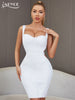 Adyce Mini White Night Club Bodycon Bandage Dress Sexy Hollw Out Tank Sleeveless Celebrity Evening Party Dresses Outfits