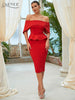 Adyce Autunm Red Elegant Women Ruffles Off Shoulder Dress Sexy Club Celebrity Evening Runway Party Cocktail Dresses Vestidos