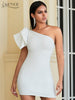 Adyce Summer One Shoulder Women's Bodycon Bandage Dress 2023 Sexy Hollow Out Sleeveless Celebrity Club Runway Party Dresses