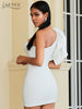 Adyce Summer One Shoulder Women's Bodycon Bandage Dress 2023 Sexy Hollow Out Sleeveless Celebrity Club Runway Party Dresses