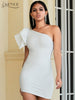 Adyce Summer One Shoulder Women's Bodycon Bandage Dress 2023 Sexy Hollow Out Sleeveless Celebrity Club Runway Party Dresses