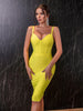 Adyce Summer Spaghetti Strap Bodycon Bandage Dress For Women Sexy Sleeveless V Neck Celebrity Club Runway Party Dresses 2023
