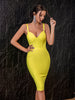 Adyce Summer Spaghetti Strap Bodycon Bandage Dress For Women Sexy Sleeveless V Neck Celebrity Club Runway Party Dresses 2023