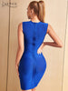Adyce Summer Tank Black Club Bodycon Bandage Dress Sexy V Neck Hollow Out Celebrity Evening Party Mini Dress For Women 2023