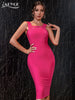 Adyce Summer Tank Club Bandage Dress For Women Sexy Sleeveless Hollow Out Bodycon Elegant Celebrity Evening Party Dress 2023