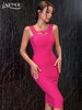 Adyce Summer Tank Club Bandage Dress For Women Sexy Sleeveless Hollow Out Bodycon Elegant Celebrity Evening Party Dress 2023