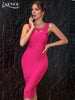 Adyce Summer Tank Club Bandage Dress For Women Sexy Sleeveless Hollow Out Bodycon Elegant Celebrity Evening Party Dress 2023