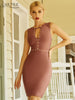 Adyce Summer Tank Hollow Out Bodycon Bandage Dress Sexy Sleeveless Beading Celebrity Runway Club Party Dress For Women 2023