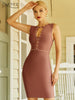 Adyce Summer Tank Hollow Out Bodycon Bandage Dress Sexy Sleeveless Beading Celebrity Runway Club Party Dress For Women 2023