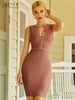 Adyce Summer Tank Hollow Out Bodycon Bandage Dress Sexy Sleeveless Beading Celebrity Runway Club Party Dress For Women 2023
