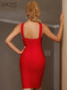 Adyce Summer Women Red Halter Bodycon Bandage Dress Sexy Sleeveless Elegant Night Club Celebrity Runway Cocktail Party Dress