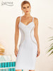 Adyce Summer Women White Bodycon Bandage Dress Sexy Sleeveless Spaghetti Strap Club Celebrity Evening Runway Party Dress