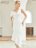 Adyce Summer Women White Club Bodycon Bandage Dress Sexy V Neck Short Sleeve Mermaid Celebrity Runway Party Dresses Vestidos