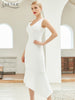 Adyce Summer Women White Club Bodycon Bandage Dress Sexy V Neck Short Sleeve Mermaid Celebrity Runway Party Dresses Vestidos
