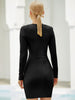 Adyce Summer Women Yellow Long Sleeve Club Bandage Dress Sexy Hollow Out Celebrity Evening Runway Party Bodycon Dresses 2023