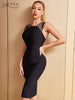 Adyce Summer Women's Midi Bodycon Bandage Dress Sexy Sleeveless Black Celebrity Evening Night Club Party Lady Dress Vestidos
