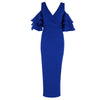 New Women Dress Summer Vestidos Verano 2022 Celebrity Party Dresses Yellow Red Ruffles Butterfly Short Sleeve Midi Dress