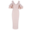 New Women Dress Summer Vestidos Verano 2022 Celebrity Party Dresses Yellow Red Ruffles Butterfly Short Sleeve Midi Dress