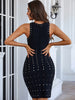 Adyce Night Club Party Bodycon Bandage Dress For Women Sexy Tank Sleeveless Beading Black Evening Celebrity Female Outfits Dress