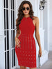 Adyce Night Club Party Bodycon Bandage Dress For Women Sexy Tank Sleeveless Beading Black Evening Celebrity Female Outfits Dress