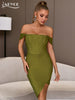 Adyce Off Shoulder Party Wear Women's Bandage Dress 2023 Summer Sexy Short Sleeve Evening Runway Club Bodycon Dress Vestidos