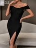 Adyce Off Shoulder Short Sleeve Women's Bodycon Bandage Dress 2023 Summer Sexy Female Celebrity Club Runway Party Dress Vestidos