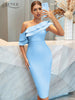 Adyce Off Shoulder Women Bandage Dress Ruffles Sexy Summer Club Midi Celebrity Evening Outwear Party Lady Dress Outfits