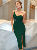 Adyce One Shoulder Spaghetti Strap Party Dress Sexy Women's Summer Diamonds Sleeveless Midi Celebrity Evening Club Dress