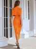 Adyce Orange Maxi Bodycon Bandage Dress For Women Summer Sexy Hollow Out Celebrity Evening Club Birthday Party Dresses Vestidos