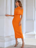 Adyce Orange Maxi Bodycon Bandage Dress For Women Summer Sexy Hollow Out Celebrity Evening Club Birthday Party Dresses Vestidos