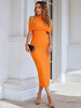 Adyce Orange Maxi Bodycon Bandage Dress For Women Summer Sexy Hollow Out Celebrity Evening Club Birthday Party Dresses Vestidos