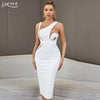 Adyce Sexy Backless White Midi Bodycon Bandage Dress Women Summer Tank Sleeveless Celebrity Elegant Evening Party Dress Outfits
