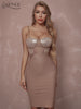 Adyce Spaghetti Strap Celebrity Club Bandage Dress For Women Sexy Sleeveless Sequins Midi Evening Runway Party Outfits Dress