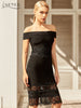 Adyce Summer Black Lace Bodycon Bandage Dress For Women 2023 Sexy Off Shoulder Sleeveless Celebrity Evening Club Party Dress