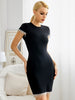 Adyce Summer Celebrity Black Backless Women's Bandage Dress Sexy Short Sleeve Tassel  Diamonds Evening Runway Club Dresses