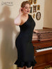 Adyce Summer Women's Plus Size Mermaid Bandage Dress Sexy One Shoulder Sleeveless Night Club Celebrity Evening Party Midi Dress