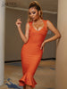 Adyce Tank Mermaid Bodycon Bandage Dress For Women 2023 Summer Sexy Sleeveless V Neck Outwear Evening Club Celebrity Party Dress
