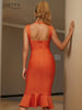 Adyce Tank Mermaid Bodycon Bandage Dress For Women 2023 Summer Sexy Sleeveless V Neck Outwear Evening Club Celebrity Party Dress