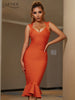 Adyce Tank Mermaid Bodycon Bandage Dress For Women 2023 Summer Sexy Sleeveless V Neck Outwear Evening Club Celebrity Party Dress