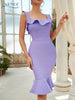 Adyce Tank Sleeveless Bodycon Bandage Dress For Women Club Sexy Ruffles Mermaid  Party Evening Streetwear Summer Dresses