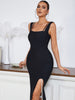 Adyce Tassel Bodycon Black Bandage Dress For Women Sexy Tank Sleeveless Midi Celebrity Evening Runway Party Lady Dresses Outfits