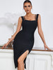 Adyce Tassel Bodycon Black Bandage Dress For Women Sexy Tank Sleeveless Midi Celebrity Evening Runway Party Lady Dresses Outfits