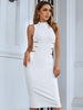 Adyce White Hollow Out Bodycon Bandage Dress Sexy Women's Tank Sleeveless Night Club Celebrity Evening Party Lady Dress Vestidos