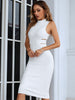 Adyce White Hollow Out Bodycon Bandage Dress Sexy Women's Tank Sleeveless Night Club Celebrity Evening Party Lady Dress Vestidos