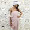Women Dresses 2022 New Summer Arrival Casual One shoulder Tied Elegant Button Tassel Celebrity Party Dress Runway Vestidos