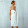 Women Dresses 2022 New Summer Arrival Casual One shoulder Tied Elegant Button Tassel Celebrity Party Dress Runway Vestidos