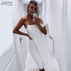 Women Dresses 2022 New Summer Arrival Casual One shoulder Tied Elegant Button Tassel Celebrity Party Dress Runway Vestidos